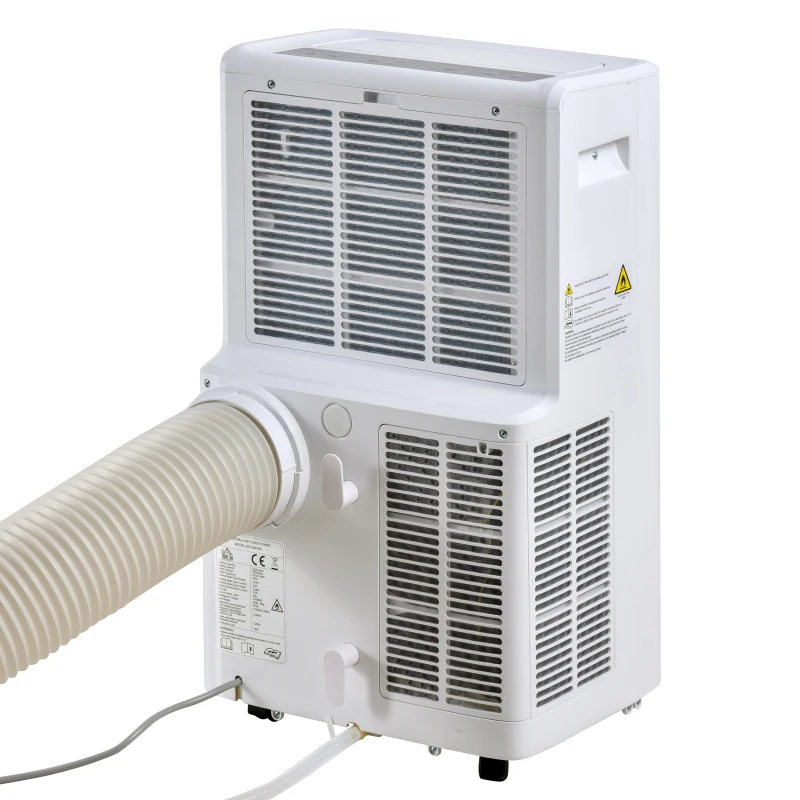 HOMCOM Climatiseur portable réversible froid chaud 12000 BTU/h max. - ventilateur, déshumidificateur - réfrigérant naturel R290 - télécommande - débit d'air 400 m³/h - blanc