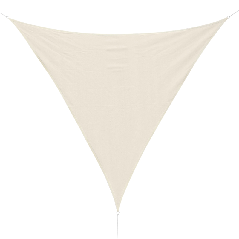Outsunny Voile d'Ombrage Triangulaire Beige 4 x 4 x 4 m