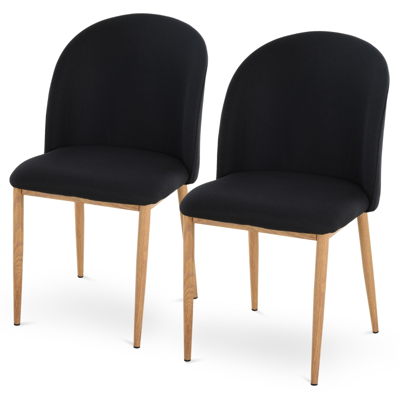 Lot de 2 chaises de salon design scandinave