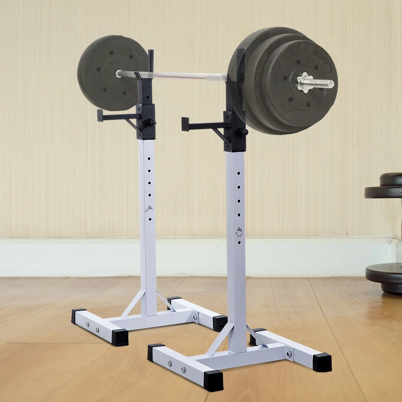 HOMCOM Stockage/support de musculation entrainement pour barre longue haltère charge max. 150 Kg