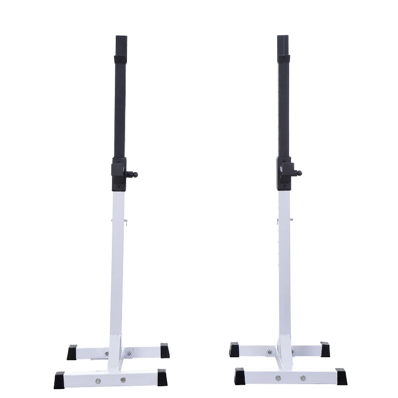 HOMCOM Stockage/support de musculation entrainement pour barre longue haltère charge max. 150 Kg