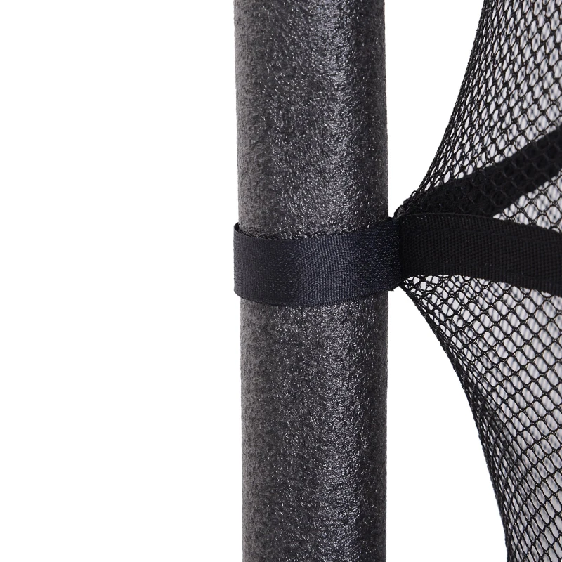 HOMCOM Trampoline de jardin enfants Ø 1,70 × 1,62H m filet de sécurité porte zipée couvre-ressorts + 6 poteaux rembourrés inclus noir