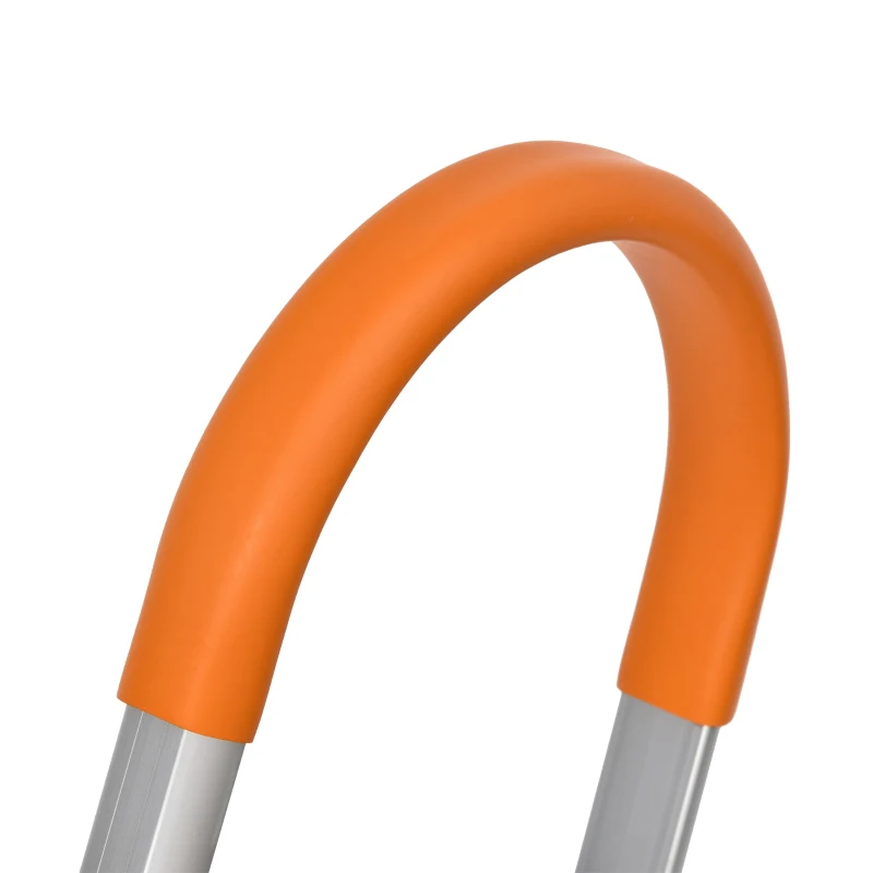 HOMCOM Escabeau pliable 5 marches antidérapantes hauteur max. 1,17 m charge max. 150 Kg alu. orange