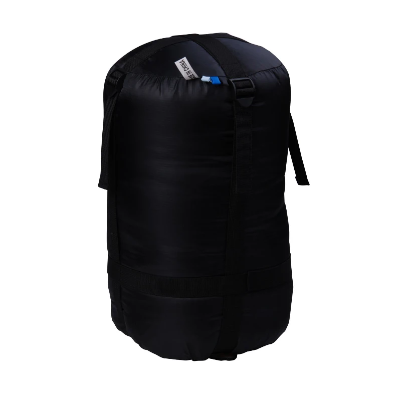 HOMCOM Sac de couchage double avec 2 oreillers tres confortable contre basse temperature noir
