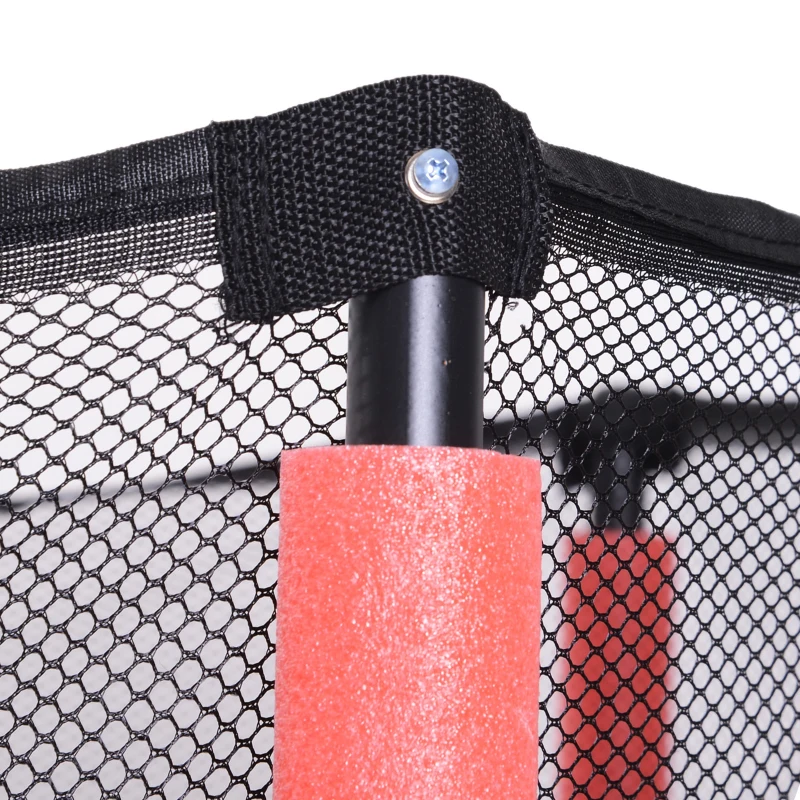 HOMCOM Trampoline de jardin enfants Ø 1,70 × 1,62H m filet de sécurité porte zipée couvre-ressorts + 6 poteaux rembourrés inclus rouge