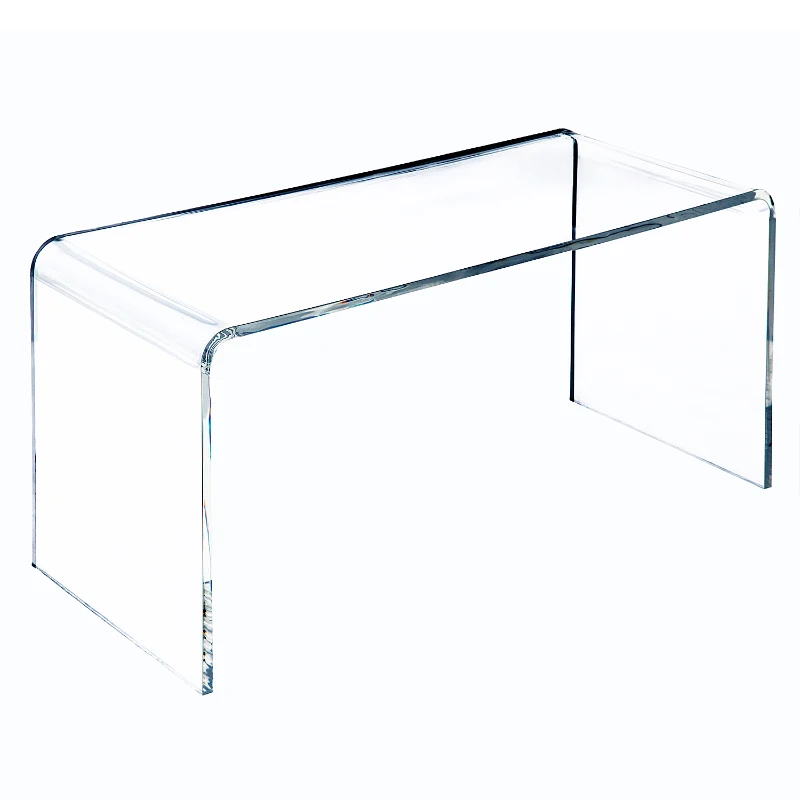 HOMCOM Table basse design dim. 100L x 40l x 45H cm verre acrylique transparent