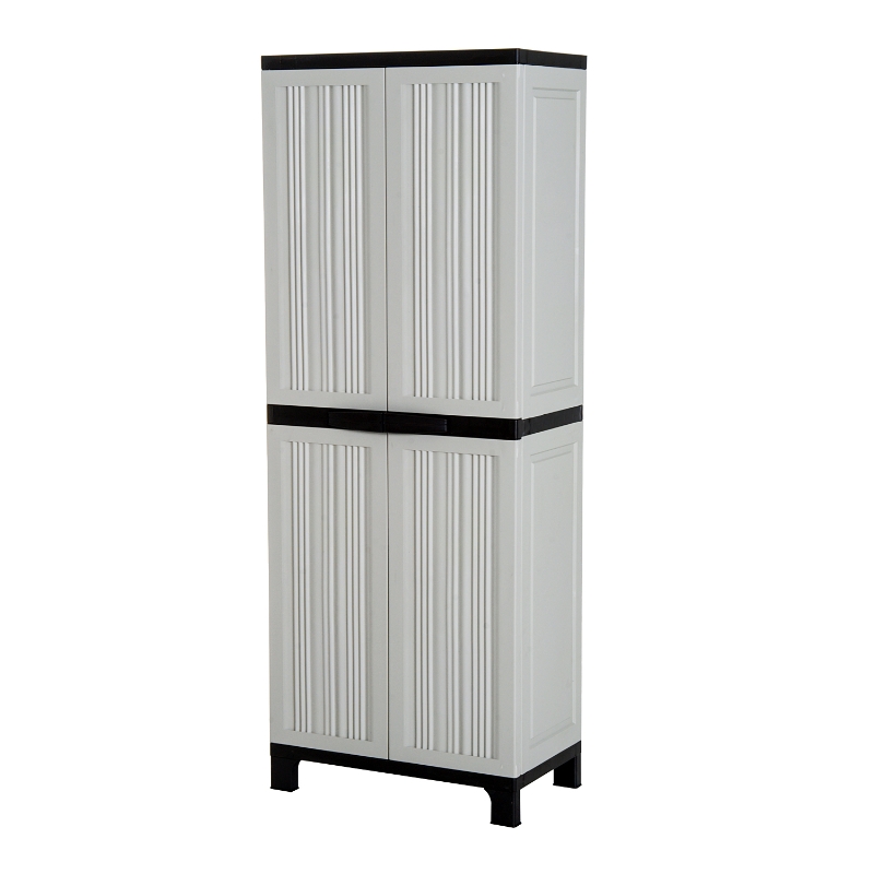 Outsunny Armoire de Jardin Réglables 65 x 37 x 172 cm Gris