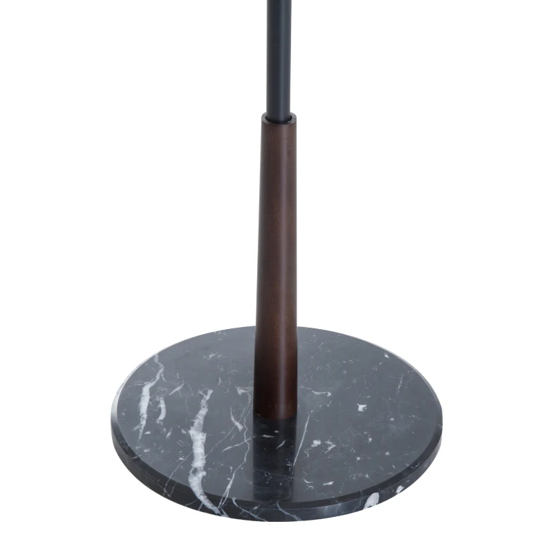 HOMCOM Porte-manteau sur pied design contemporain zig zag 8 patères hauteur 185 cm pied Ø 35 cm marbre noir