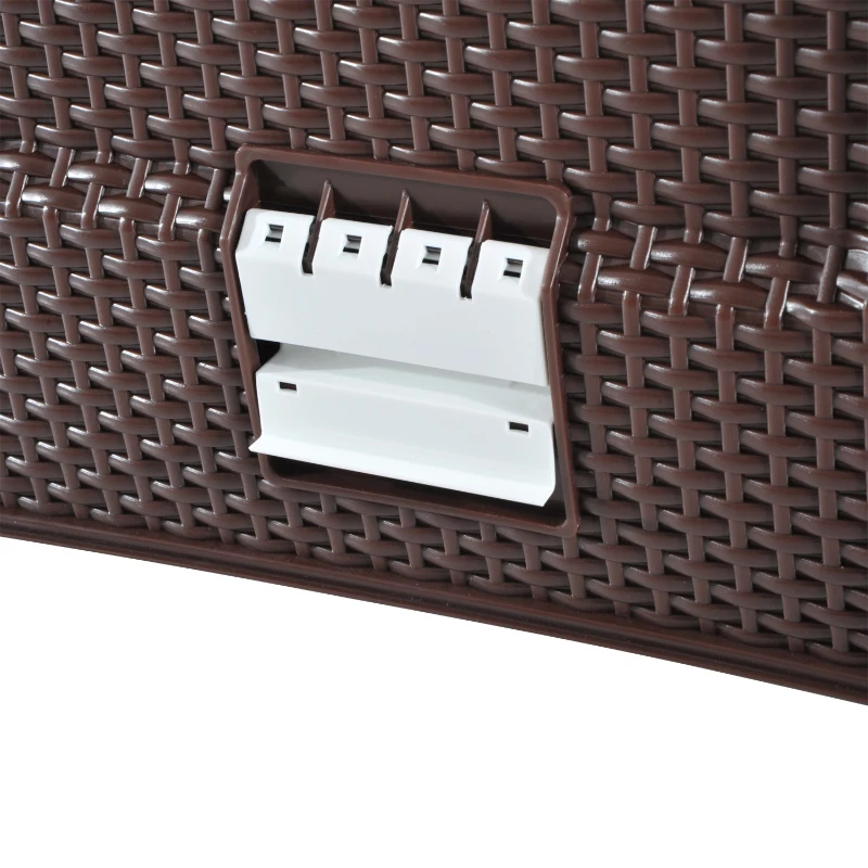 PawHut Maison de toilette pour chat tiroir à litière coulissant porte battante filtre odeur + pelle fournis 54L x 42l x 41H cm chocolat