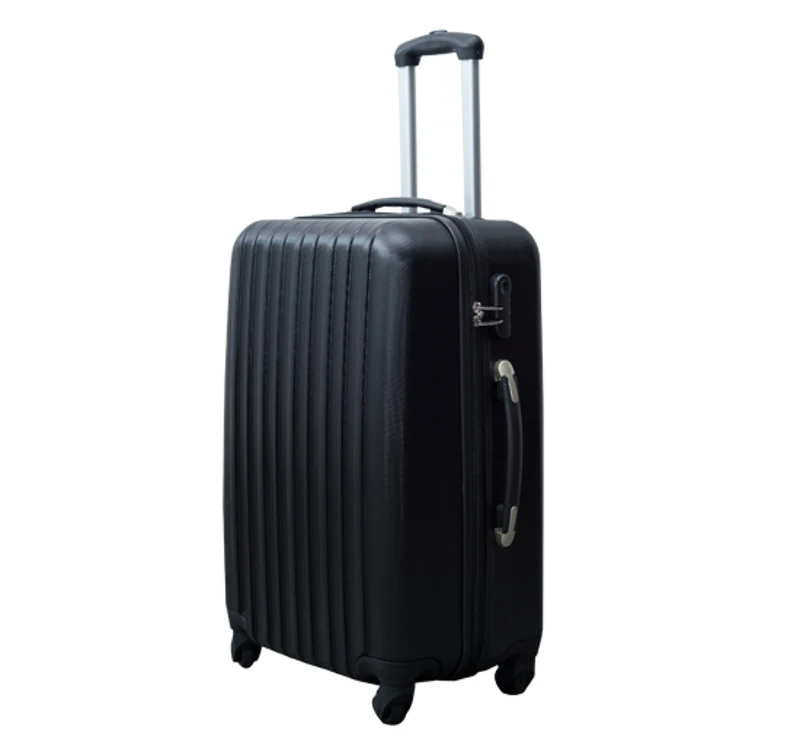 Lot de 3 valises rigide de voyage trolley bagage à roulettes 360°35 /55/75 litres abs noir neuf 15