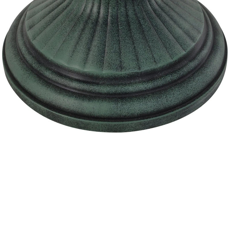 Outsunny Jardinière Apparence Fontaine de Jardin 3 Niveaux Ø 43 x 98,5H cm Plastique PP Vert Antique