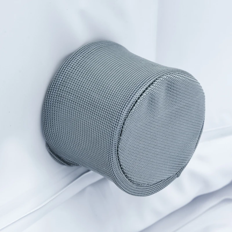 Outsunny Spa Gonflable Rond 4 Personnes Ø 1,80 x 0,65H m - 800 litres 100 Jets de Massage - Fonctions Chauffage Filtration - Liner PVC Blanc Bleu