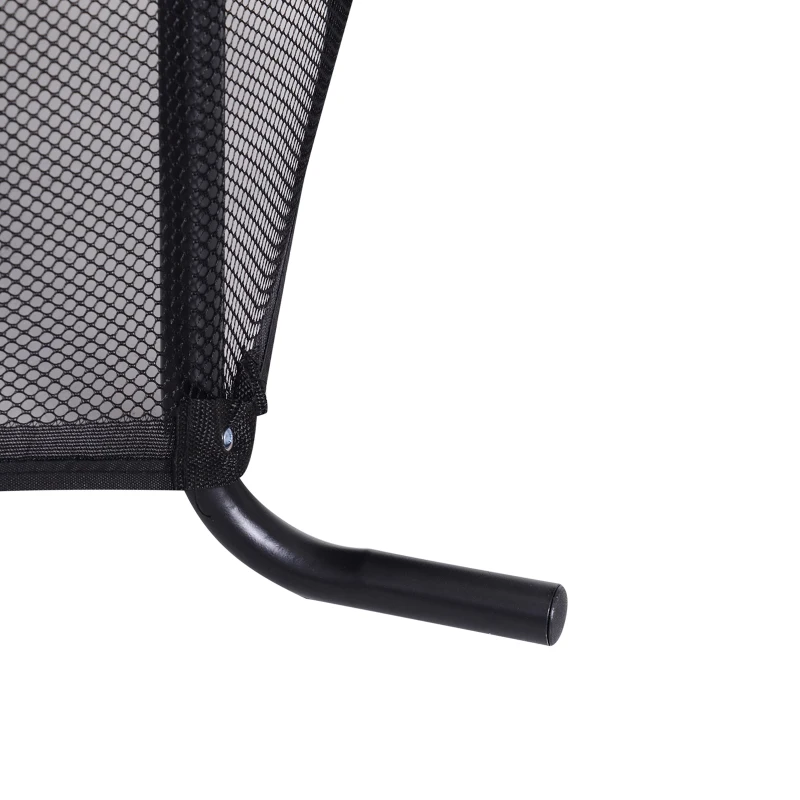 HOMCOM Trampoline de jardin enfants Ø 1,70 × 1,62H m filet de sécurité porte zipée couvre-ressorts + 6 poteaux rembourrés inclus noir