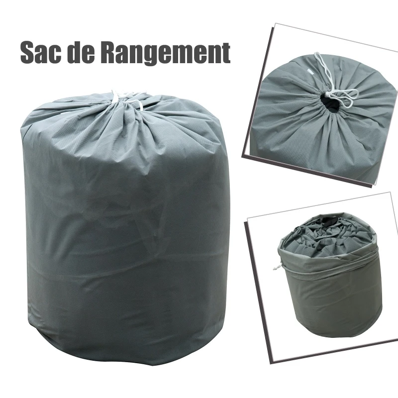 HOMCOM Housse de protection imperméable pour caravane, camping car, voiture dim. 4,26L x 2,25l x 2,2H m tissu non tissé PE triple couche gris