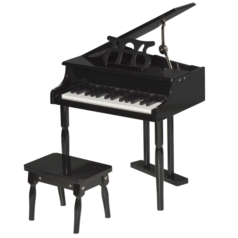 Piano à queue enfant en bois 30 touches tabouret inclus