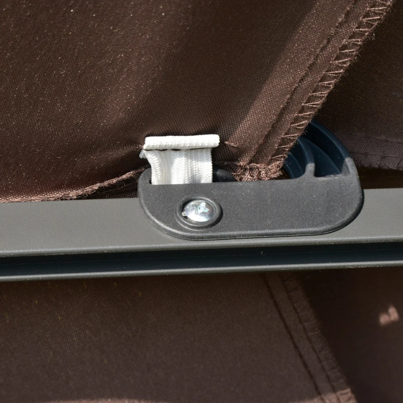 Parasol LED octogonal inclinable chocolat