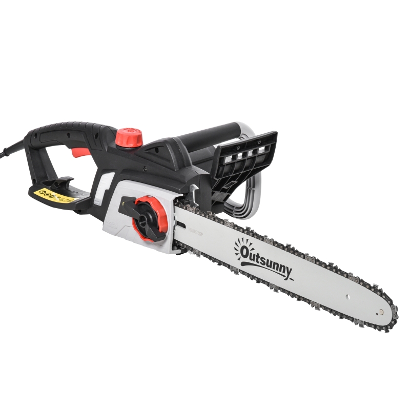 Tronçonneuse électrique 1600 W 40 cm 13 m/s chaine acier chromé gris noir