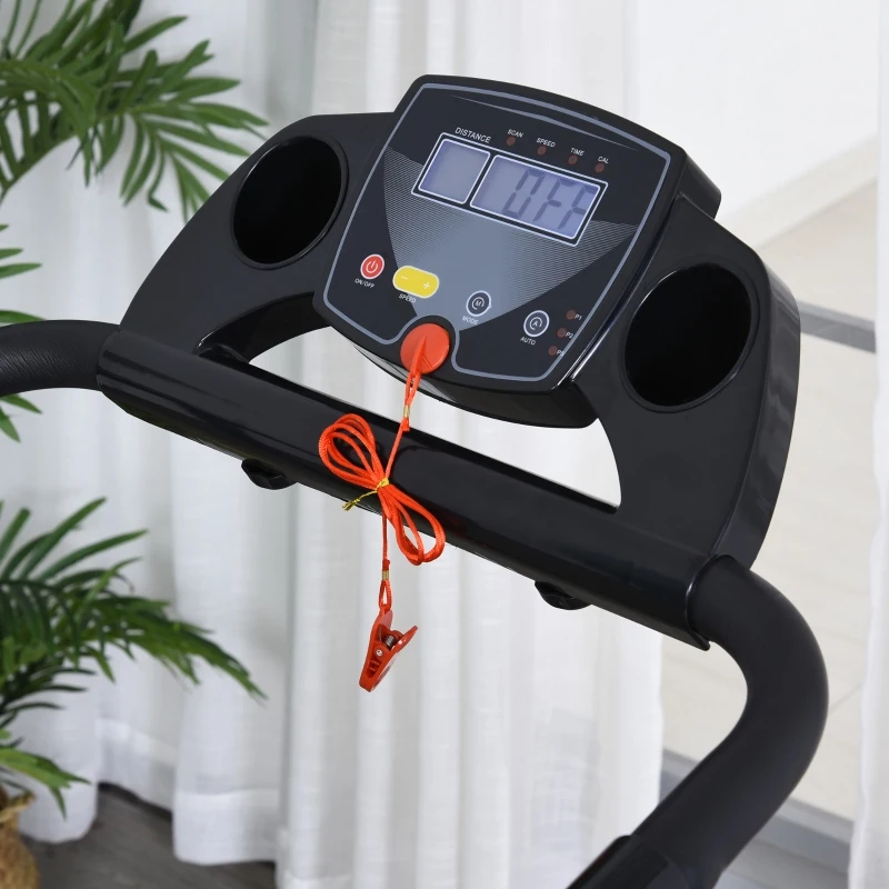 HOMCOM Tapis de course électrique pliable programmable 123 x 62 x 117 cm noir