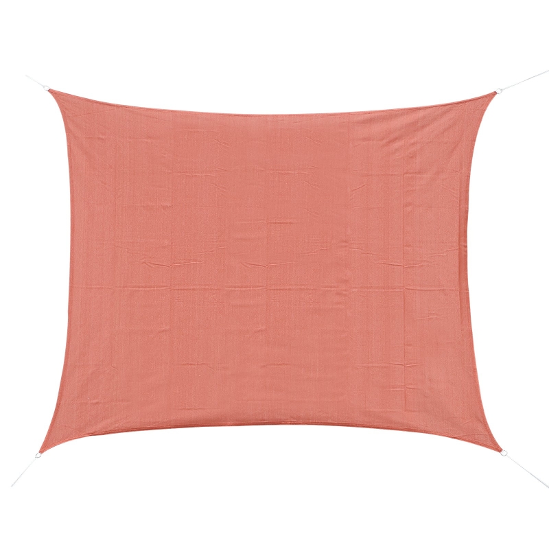 Outsunny Voile d'Ombrage Rouge Brique Rectangulaire 4 x 6 m