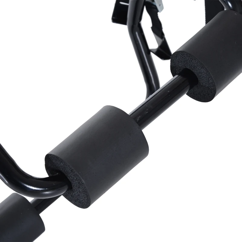 HOMCOM Porte-vélo pour 3 vélos - installation sur hayon - 6 sangles de sécurité - pliable - métal époxy noir