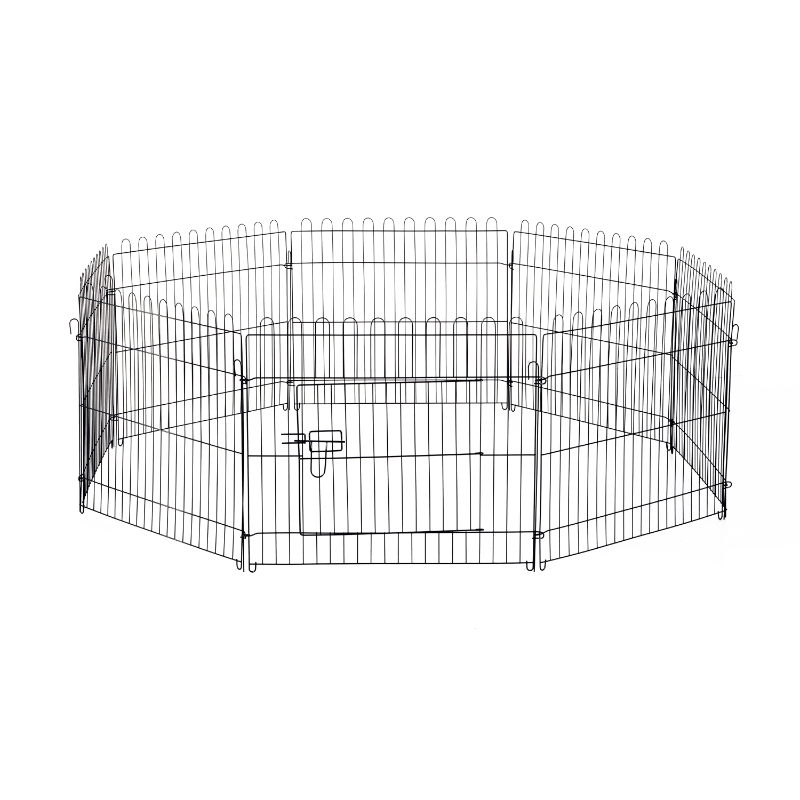 PawHut Enclos pour Chien Noir 71 x 61 cm