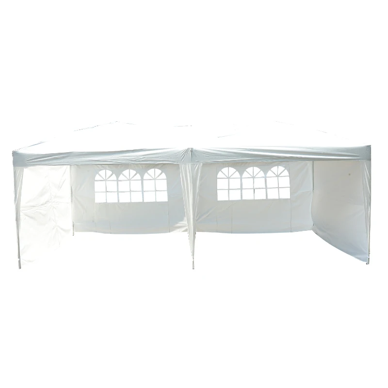 Outsunny Tonnelle barnum tente de réception pliante pop up dim. 6L x 3l x 2,55H m blanc + sac de transport
