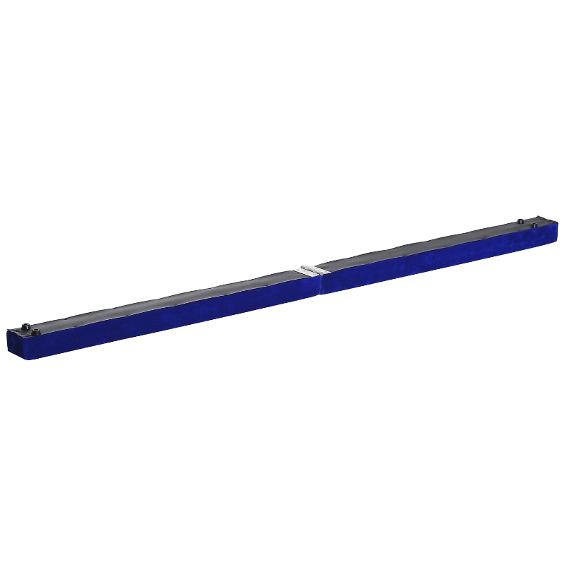 HOMCOM Poutre de gymnastique pliable poutre d'équilibre antidérapante 2,4 m revêtement daim bleu