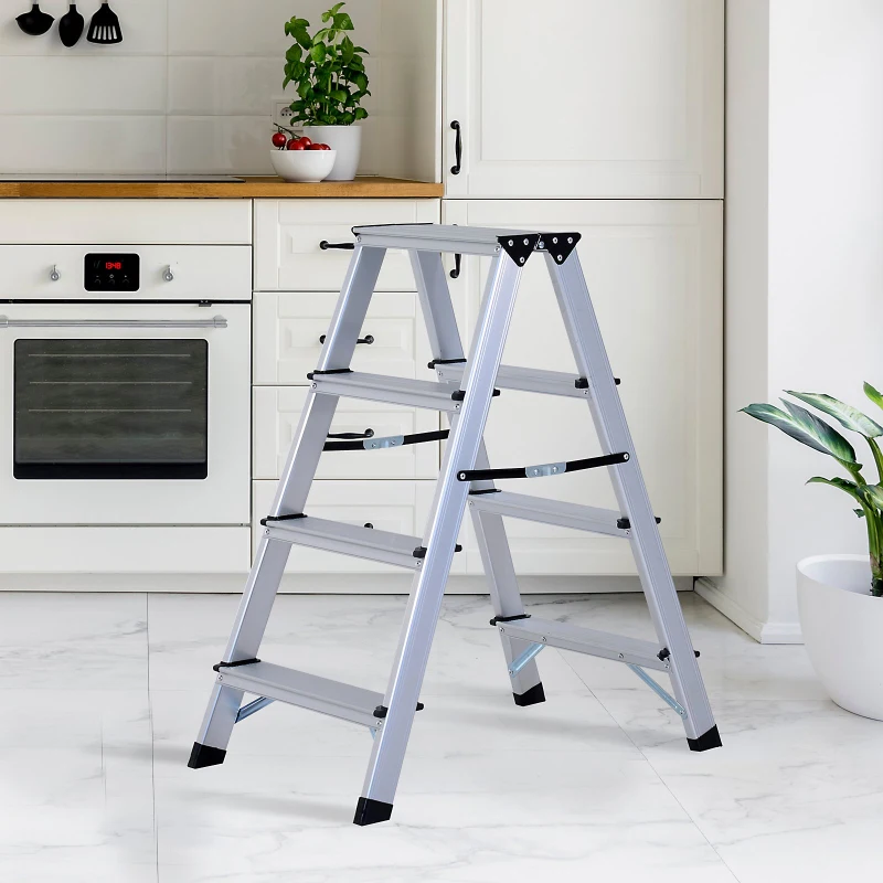 Homcom Escabeau Double Pliant Antidérapant 42L x 72l x 81H cm