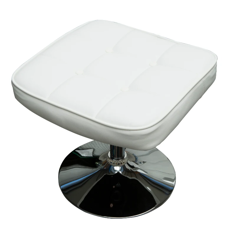 Fauteuil relaxation pivotant avec repose-pieds hauteur réglable blanc