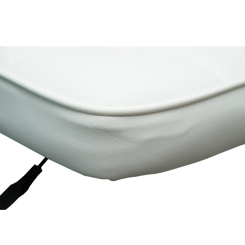 Fauteuil relaxation pivotant avec repose-pieds hauteur réglable blanc