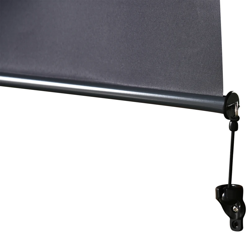 Store extérieur vertical manuel rétractable gris