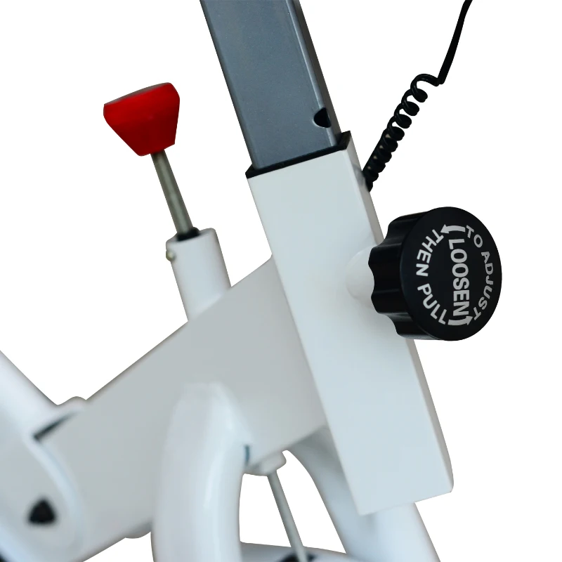 Homcom Vélo d'Appartement Ecran LCD en Métal Blanc 103 x 21,5 x 78 cm