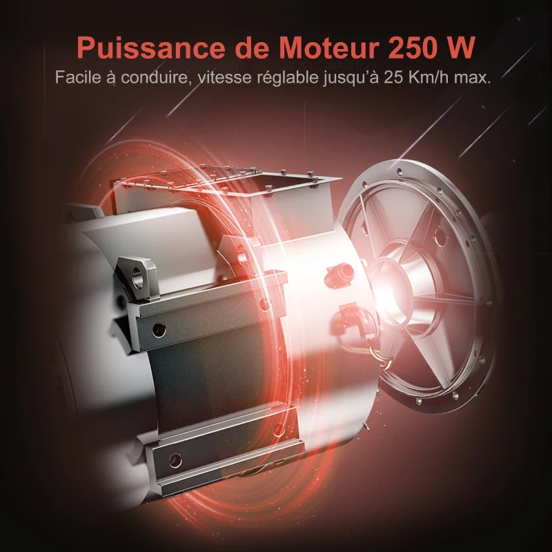 Homcom Trottinette électrique pliable 250 W pour adulte enfant 14 ans min. 25 Km/h max. autonomie 15 km max. écran LCD alu. métal noir