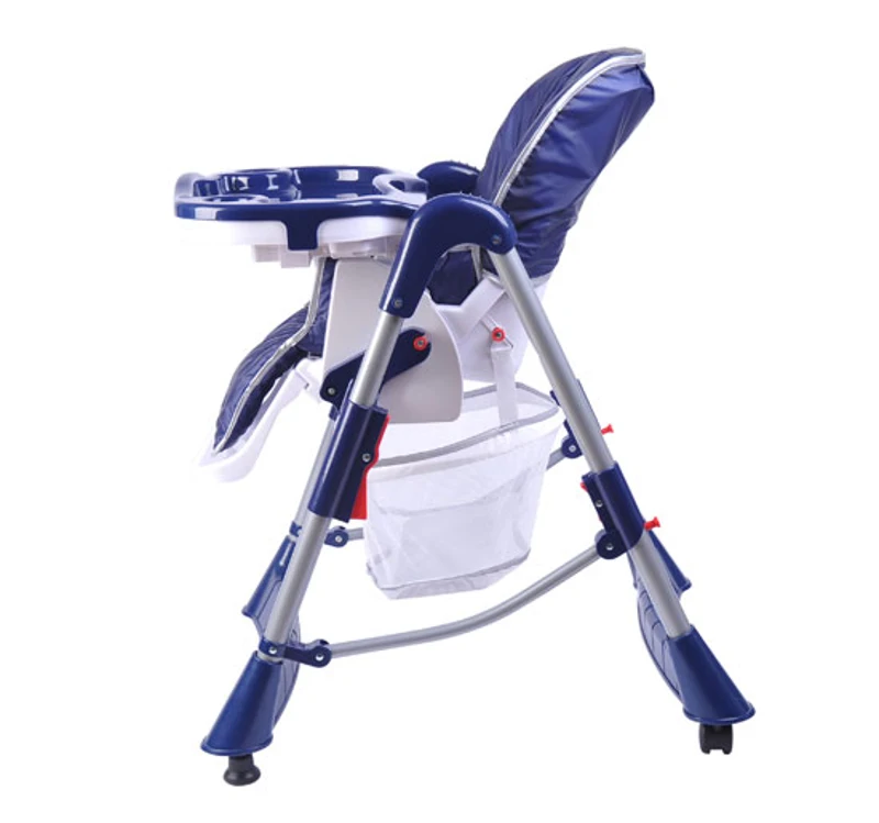 CHAISE HAUTE DE BEBE MULTIFONCTIONNELLE POUR ENFANTS BEBES GRAND CONFORT MARINE BLEU GRIS NEUF 56