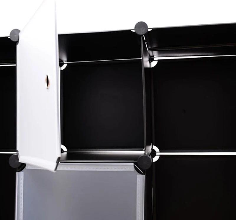 Armoire plastique etageres penderie 165x110x37cm neuf