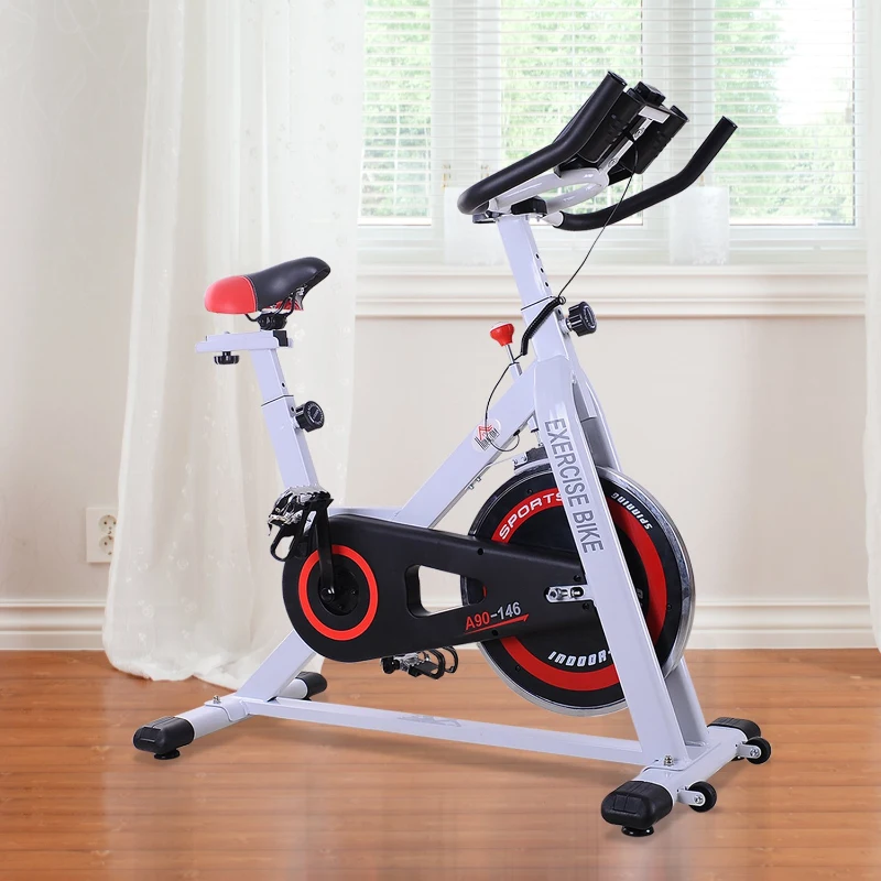 Homcom Vélo d'Appartement Multi-fonctions Blanc 103 x 21,5 x 78 cm