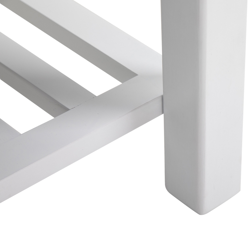 HOMCOM Banc banquette capitonnée style classique chic banc à chaussures dim. 108L x 45l x 46H cm bois massif caoutchouc blanc polyester gris