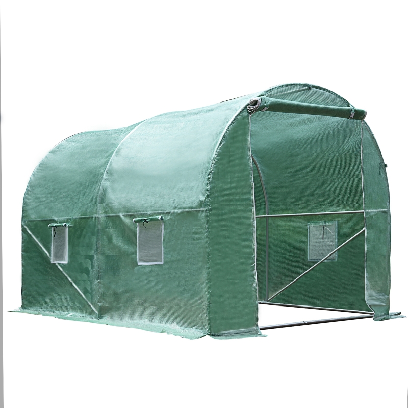 Mini-serre De Jardin Outsunny - 3 Fenêtres, étanche, Anti-UV, Taille 4x1x0.8m, Idéale Pour Légumes & Plantes - 9