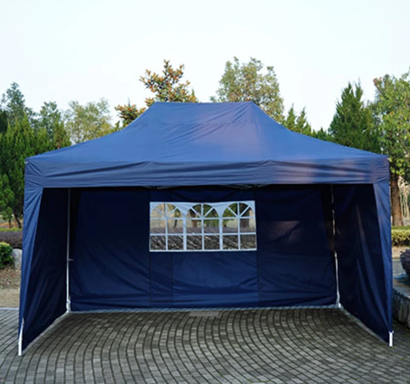 Outsunny Barnum Bleu Côtés Démontables  3 x 4,5 m