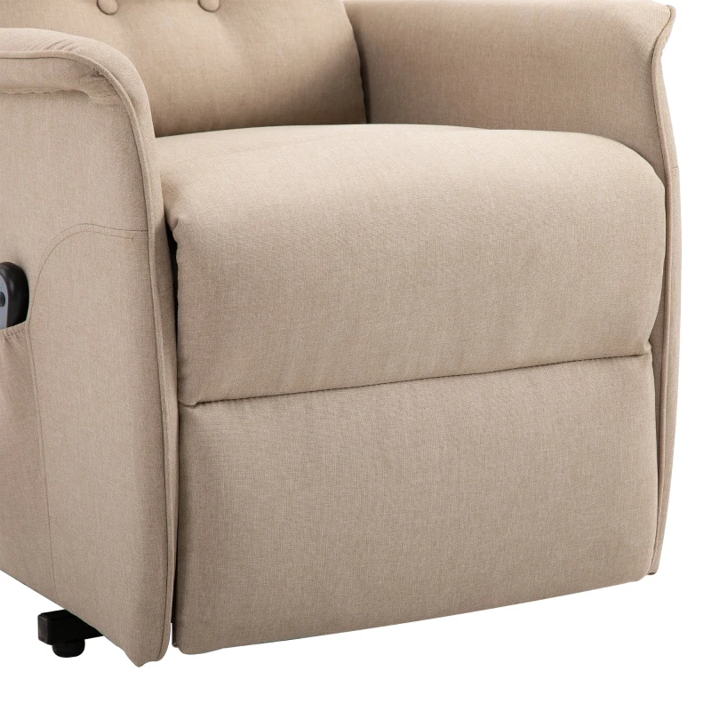 Fauteuil de relaxation électrique fauteuil releveur inclinable avec repose-pied ajustable lin