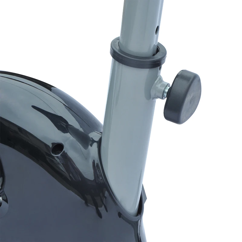 Vélo D’appartement Compteur LCD Selle Réglable Acier Argent et Rouge