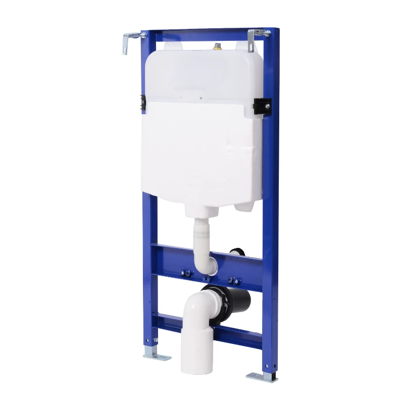 HOMCOM Structure/Bâti-Support pour WC Suspendu Mur Porteur Chasse d'Eau Ajustable Charge Max. 400Kg Multicolore