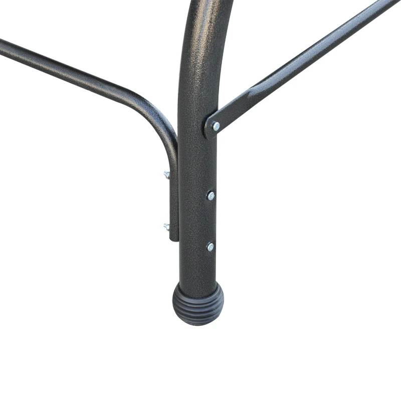 Outsunny Balancelle de Jardin Marron et Blanche 2 Sièges Séparés