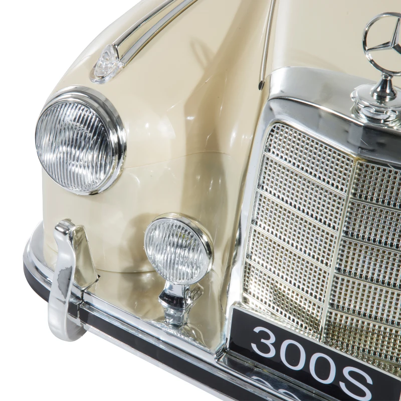 Voiture électrique pour enfant contrôle à distance télécommande/manuel Mercedes-Benz Modèle 300S pour enfant fonction Bluetooth beige 13WT
