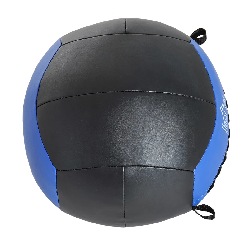 Homcom Medecine Ball en Simili Cuir Bleu 35 x 35 x 35 cm