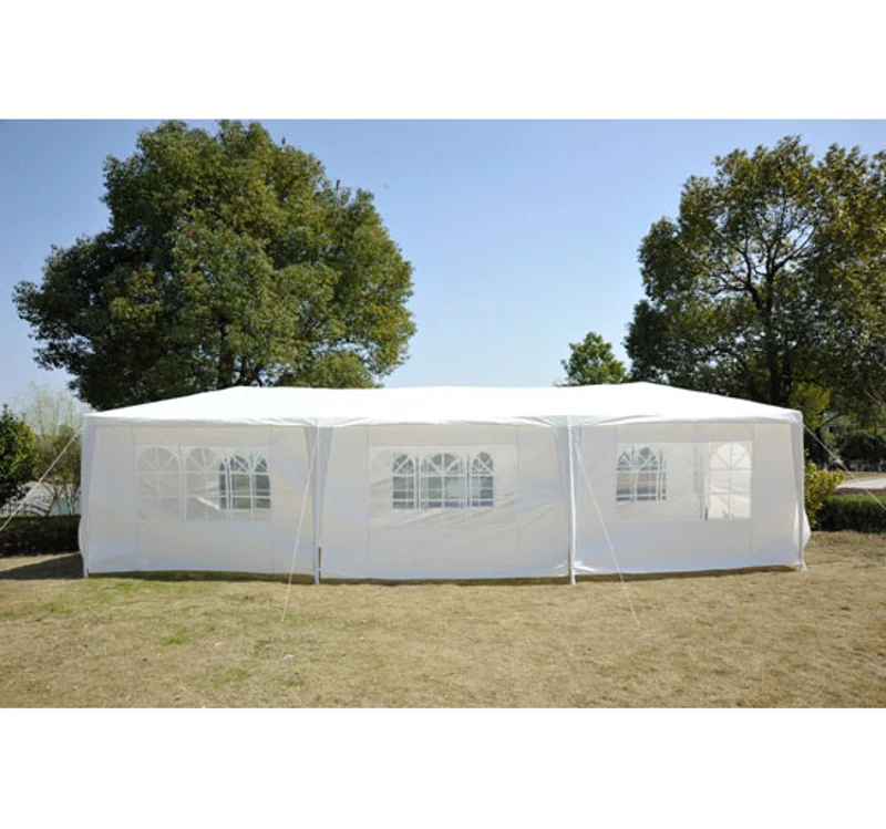Tente de reception tonnelle pavillon chapiteau barnum party tent 3x9m blanc neuf 19