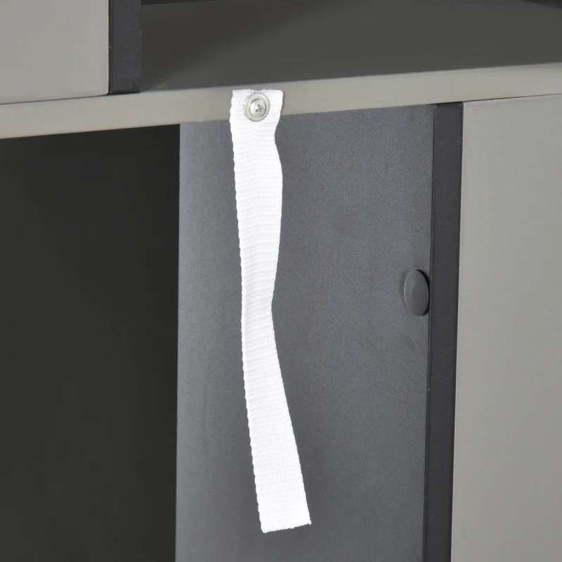 HOMCOM Bibliothèque étagère Meuble de Rangement 3 Niveaux Design Contemporain MDF E1 Bicolore Gris Noir