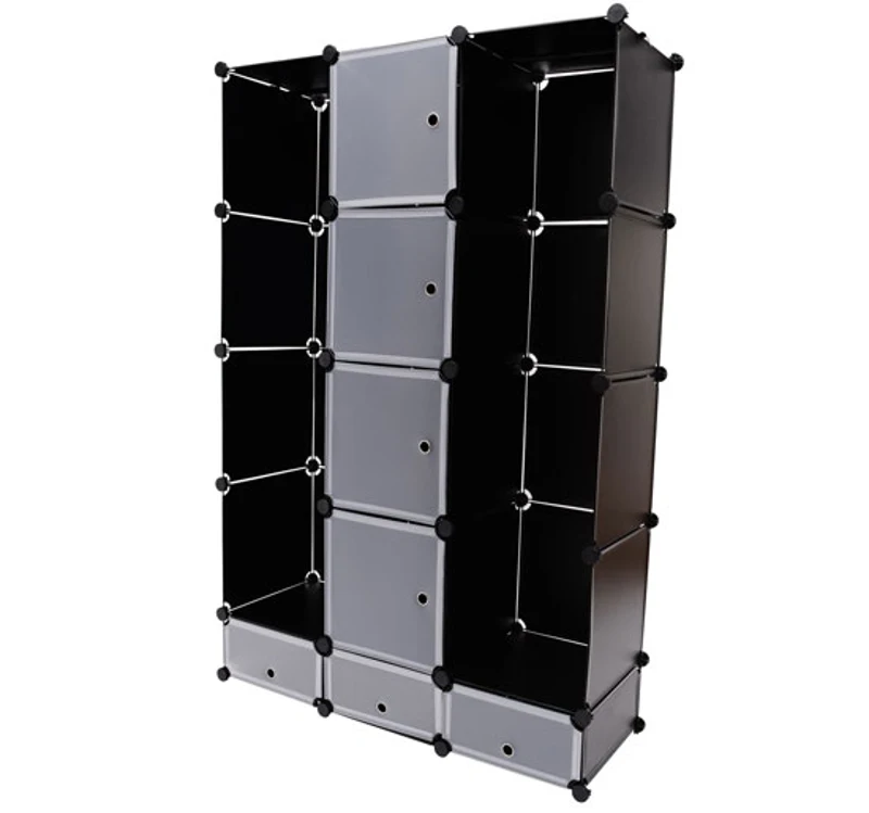 Armoire plastique etageres penderie 165x110x37cm neuf