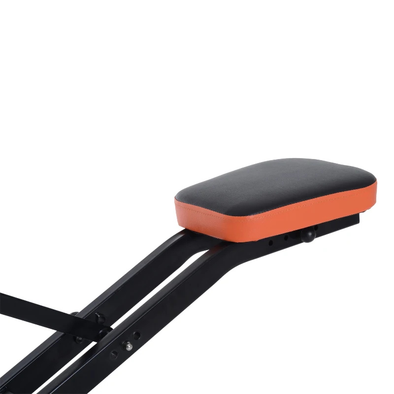 HOMCOM Appareil de Fitness Musculation Abdominaux Siège Guidon Réglable Compteur LCD 105L × 43L × 118Hcm Acier Noir