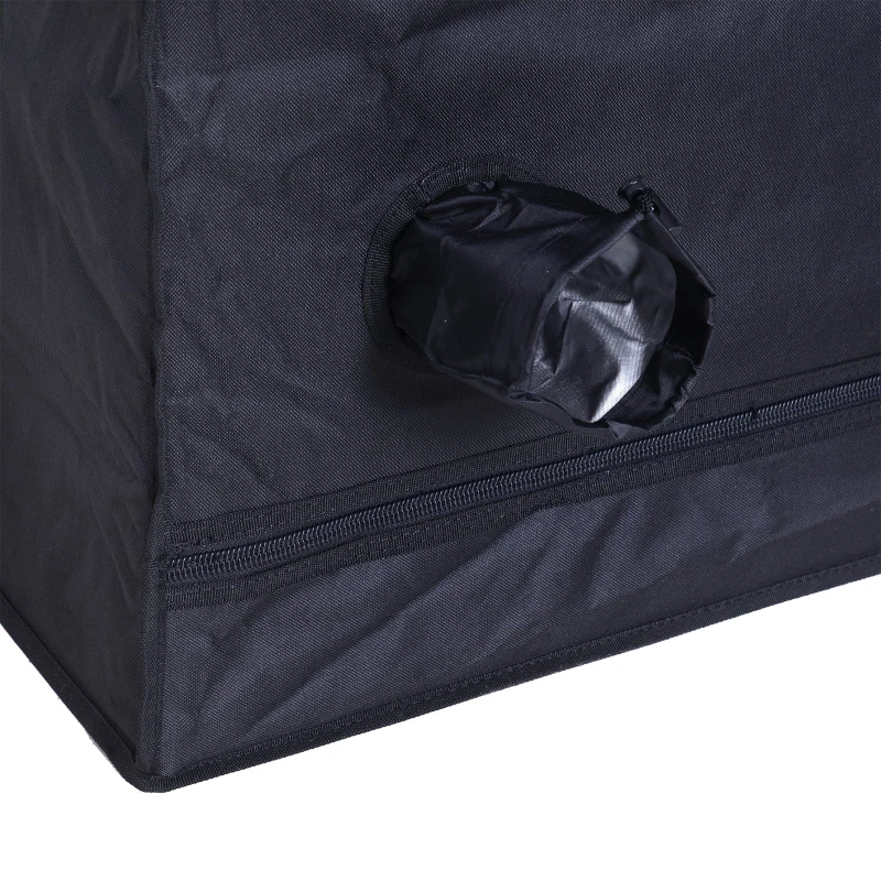 Outsunny Chambre de Culture hydroponique Tente de Culture Grow Box 1,5L x 1,5l x 2H m Polyester Mylar Noir